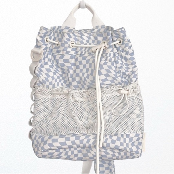 Dagne Dover Nova Sling Bag in Check Mix Blue + White main image 8